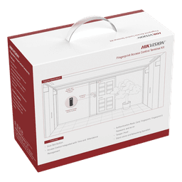 Kit de Control de Acceso TODO INCLUIDO con Lector de Huellas y Tarjetas / 3,000 Huellas / Compatible con App Hik-Connect / Incluye Electroimán  Botón de Salida y Montajes Z y L para imán (DS-K1T804)