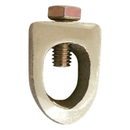Conector Varilla-Cable / Bronce 100% / Tornillo Acero Inoxidable / Varilla 5/8-3/4 in (16-19 mm) / Cable 4-1/0 AWG / 3.5 x 2.5 x 1.2 cm