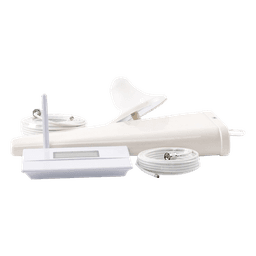 Amplificador de Señal Celular / Doble Banda 850 y 1900 MHz / Ganancia 70 dB / Cobertura 600 m² / 2G y 3G / Kit Completo