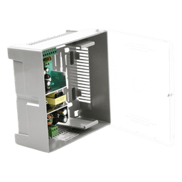 Fuente de Poder con Gabinete / 4 Salidas / 11-15 Vcc / 5 A / Entrada 96-264 Vca / Protección Sobrecorriente y Cortocircuito / LED Estado
