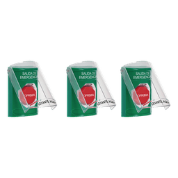 Paquete de 3 Botones con 3 Diferentes Métodos de Activación y 3 Mensajes Diferentes, Color Verde