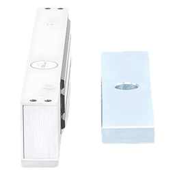 Chapa Magnética de 617 Lbs (280 Kg) / Montaje en Puerta Normal o de Vidrio / Certificado CE /  Uso en Interior / Indicador LED / Magnetismo Anti-residual