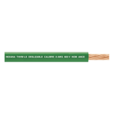 Cable THW-LS / Calibre 10 AWG / 19 Hilos / Verde / Bobina 100 m (328 ft)