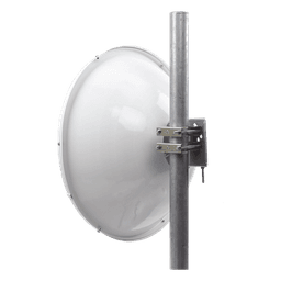Antena Direccional de Alto Rendimiento/ Parábola profunda para mayor aislamiento al ruido / 29 ± 1 dBi / 4.9 - 6.4 GHz / Conectores N-Hembra / Fácil Montaje y Soporte de acero inoxidable / Radomo Incluido