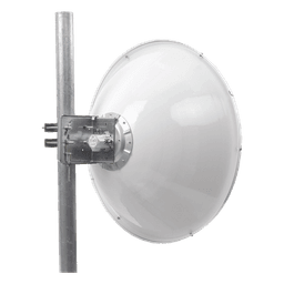 Antena Direccional de Alto Rendimiento/ Parábola profunda para mayor aislamiento al ruido / 29 ± 1 dBi / 4.9 - 6.4 GHz / Conectores N-Hembra / Fácil Montaje y Soporte de acero inoxidable / Radomo Incluido