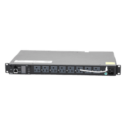 PDU Switchable y Monitoreable por Toma (MS) para Distribución de Energía, Enchufe de Entrada NEMA 5-15P, Con 8 Salidas 5-20R, Horizontal 19in, 120 Vca, 15 Amp, 1UR