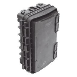 Caja de Distribución de Fibra Óptica para 24 Empalmes, con 8 acopladores SC/APC simplex, Exterior IP65, Color Negro