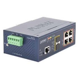 Switch Industrial Administrable Capa 2, 4 Puertos PoE 802.3af/at 10/100/1000T, 2 Puertos SFP 100/1000X