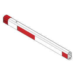 Brazo Octagonal para Barrera Vehicular / Aluminio 4.26 m (14 ft) / Reflectantes Integrados / Compatible Iluminación Rojo-Verde / Diseño Modular