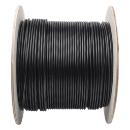 Bobina de Cable UTP de 4 Pares, PanNet, Para Exterior con Gel, Cat6 (23 AWG), Industrial para Climas Extremos, Color Negro, 305 Metros (1000 Pies)