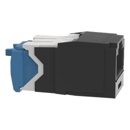 Conector Jack RJ45 Estilo TG, Mini-Com, Categoría 6A, de 8 Posiciones y 8 Cables, Color Negro