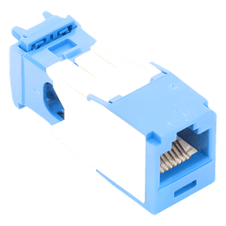 Conector Jack RJ45 Estilo TG, Mini-Com, Categoría 6A, de 8 Posiciones y 8 Cables, Color Azul