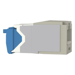 Conector Jack RJ45 Estilo TG, Mini-Com, Categoría 6A, de 8 Posiciones y 8 Cables, Color Gris