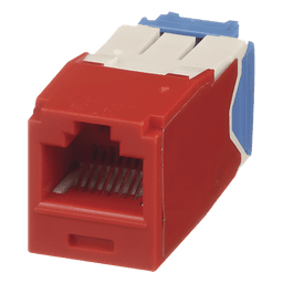 Conector Jack RJ45 / Categoría 6A / 8P8C / Terminación TG / Sin herramienta de impacto / Color Rojo