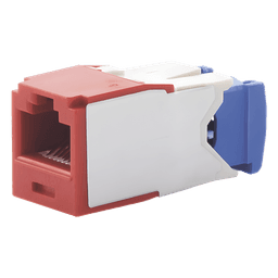 Conector Jack RJ45 / Categoría 6A / 8P8C / Terminación TG / Sin herramienta de impacto / Color Rojo
