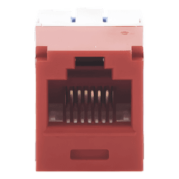 Conector Jack RJ45 / Categoría 6A / 8P8C / Terminación TG / Sin herramienta de impacto / Color Rojo
