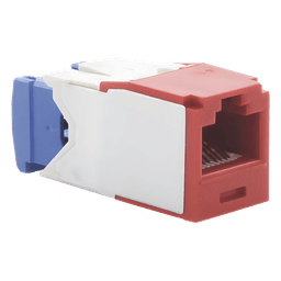Conector Jack RJ45 / Categoría 6A / 8P8C / Terminación TG / Sin herramienta de impacto / Color Rojo
