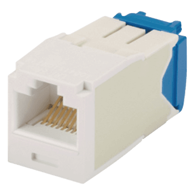 Conector Jack RJ45 / Categoría 6A / 10GBase-T / Sin Herramienta de Impacto / 100W PoE / Color Blanco