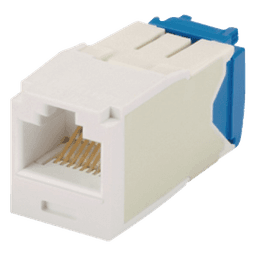 Conector Jack RJ45 / Categoría 6A / 10GBase-T / Sin Herramienta de Impacto / 100W PoE / Color Blanco