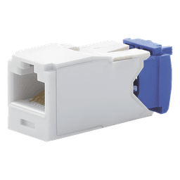 Conector Jack RJ45 / Categoría 6A / 10GBase-T / Sin Herramienta de Impacto / 100W PoE / Color Blanco