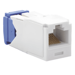 Conector Jack RJ45 / Categoría 6A / 10GBase-T / Sin Herramienta de Impacto / 100W PoE / Color Blanco
