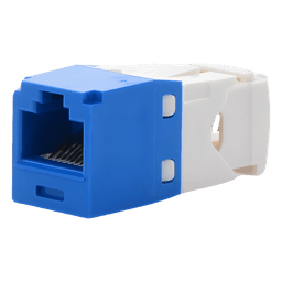 Conector Jack RJ45 Estilo TG, Mini-Com, Categoría 6, de 8 Posiciones y 8 Cables, Color Azul