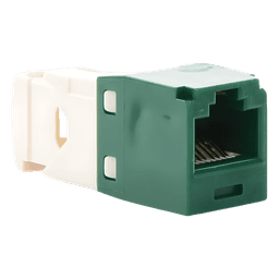 Conector Jack RJ45 / Categoría 6 / 8 Posiciones 8 Cables / Terminación Sin Impacto / Color Verde