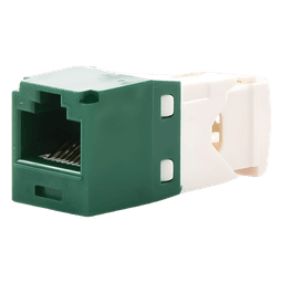 Conector Jack RJ45 / Categoría 6 / 8 Posiciones 8 Cables / Terminación Sin Impacto / Color Verde