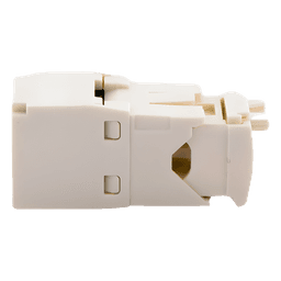 Conector Jack RJ45 Estilo TG, Mini-Com, Categoría 6, de 8 Posiciones y 8 Cables, Color Blanco Mate