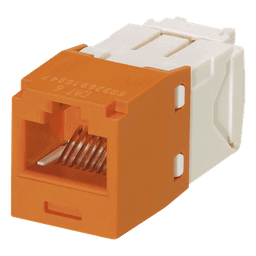 Módulo Jack RJ45 / Cat 6 / 8P8C / Terminación TG Sin Herramienta / 22-26 AWG / Naranja