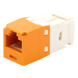 Módulo Jack RJ45 / Cat 6 / 8P8C / Terminación TG Sin Herramienta / 22-26 AWG / Naranja
