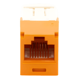 Módulo Jack RJ45 / Cat 6 / 8P8C / Terminación TG Sin Herramienta / 22-26 AWG / Naranja
