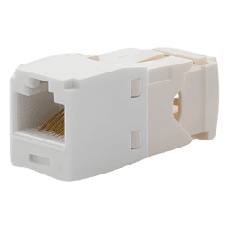 Conector Jack RJ45 Estilo TG, Mini-Com, Categoría 6, de 8 Posiciones y 8 Cables, Color Blanco