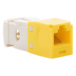 Jack RJ45 / Categoría 6 / 8P8C / Terminación TG / Sin herramienta de impacto / Amarillo