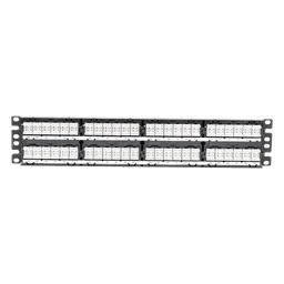 Panel de Parcheo de Impacto (110), Plano, Categoría 6A, de 48 Puertos, 2UR