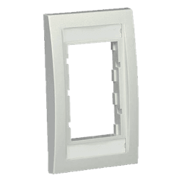 Marco de Placa Frontal Ejecutiva, Para Dos Insertos de 1/2 o Tres Insertos de 1/3, Color Blanco Mate