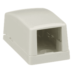 Caja de Montaje en Superficie, Para 1 Módulo Mini-Com, Color Blanco Mate