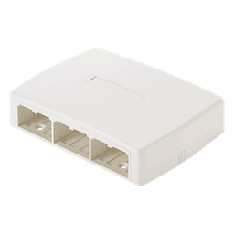 Caja de Montaje en Superficie, Para 6 Módulos Mini-Com, Color Blanco