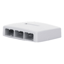 Caja de Montaje en Superficie, Para 6 Módulos Mini-Com, Color Blanco