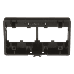 Placa de Mobiliario Modular Estándar, Salidas Para 4 Puertos Mini-Com, Color Negro
