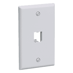Placa de Pared Vertical / 1 Puerto Mini-Com / Diseño Plano / ABS / 69.8 x 114.3 mm (2.75 x 4.5 pulg)