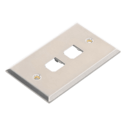 Placa de Pared Vertical, de Acero Inoxidable, Salida Para 2 Puertos Mini-Com