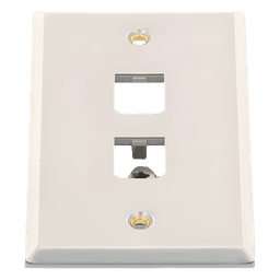 Placa de Pared Vertical, de Acero Inoxidable, Salida Para 2 Puertos Mini-Com