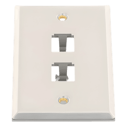 Placa de Pared Vertical, de Acero Inoxidable, Salida Para 2 Puertos Mini-Com