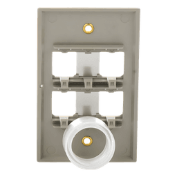 Placa de Pared Vertical, de Acero Inoxidable, Salida Para 4 Puertos Mini-Com