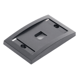 Placa de Pared Vertical Ejecutiva, Salida de 1 Puerto Mini-Com, Con Espacios Para Etiquetas, Color Negro
