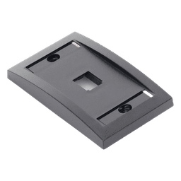 Placa de Pared Vertical Ejecutiva, Salida de 1 Puerto Mini-Com, Con Espacios Para Etiquetas, Color Negro
