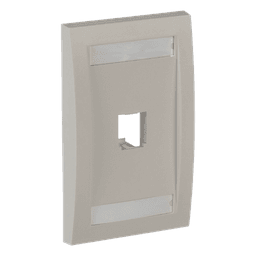 Placa de Pared Vertical Ejecutiva, Salida Para 1 Puerto Mini-Com, Con Espacios Para Etiquetas, Color Blanco Mate