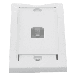 Placa de Pared Vertical Ejecutiva, Salida Para 1 Puerto Mini-Com, Con Espacios Para Etiquetas, Color Blanco