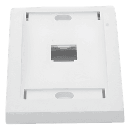 Placa de Pared Vertical Ejecutiva, Salida Para 1 Puerto Mini-Com, Con Espacios Para Etiquetas, Color Blanco